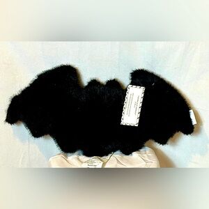 Cool Faux Fur Black Bat Pillow